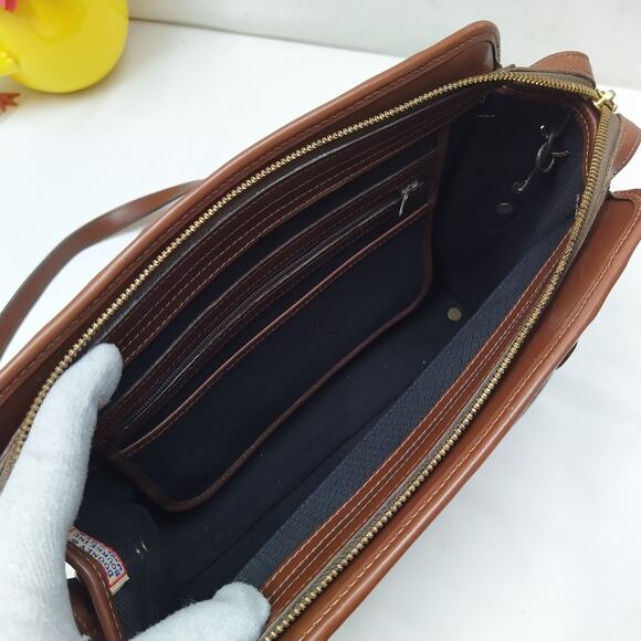 Dooney & Bourke Ivory Pebbled Leather Top Handle Satchel Bag - VTG Made in USA - Picture 11 of 16